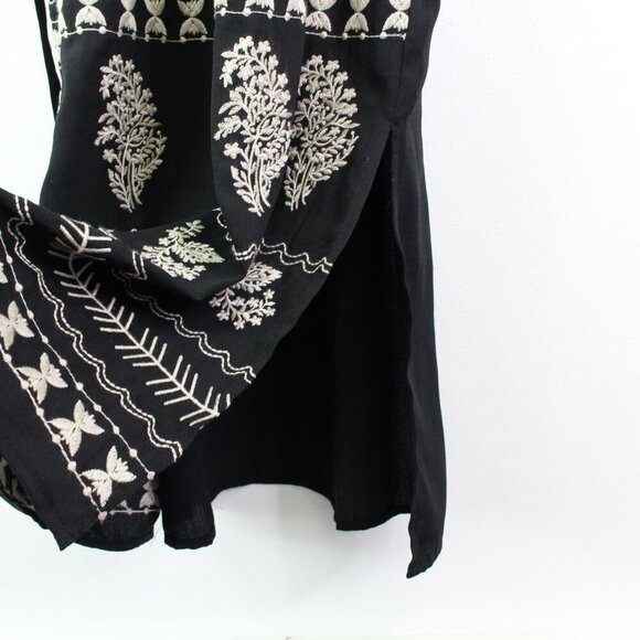 THML Embroidered High Neck Maxi Dress Black Size M - Picture 6 of 10